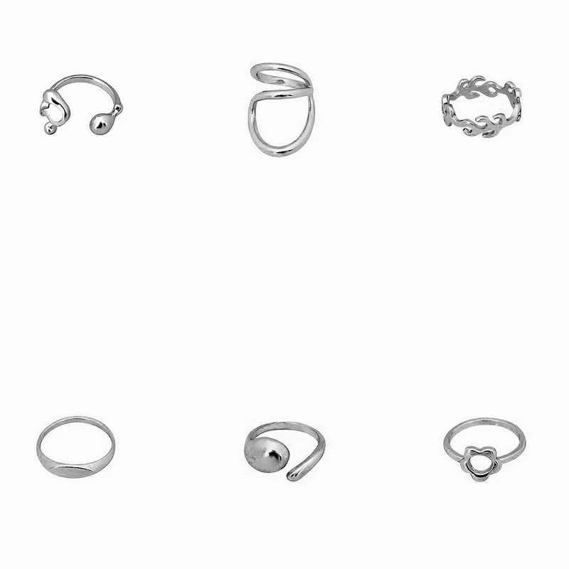 انگشتر زنانه مدل فشن کد 04 بسته 6 عددی