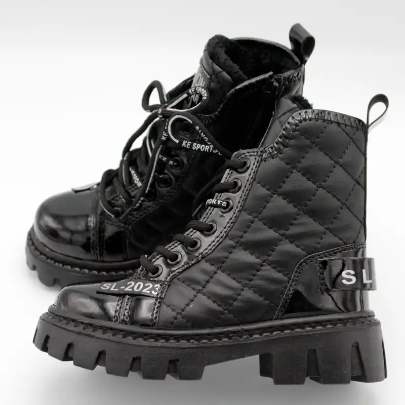 نیم بوت دخترانه مدل ورنی کد 284