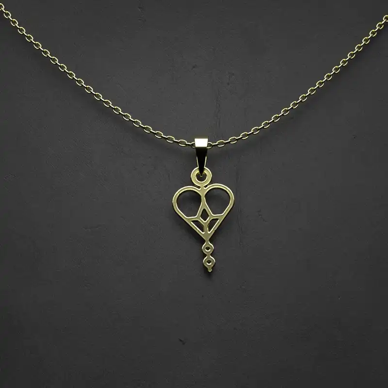 گردنبند طلا 18 عیار زنانه مدوپد مدل هندسی کد CA10589