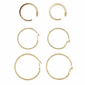 گوشواره حلقه ای آی ام مدل L-EA-9620 بسته 3 عددی