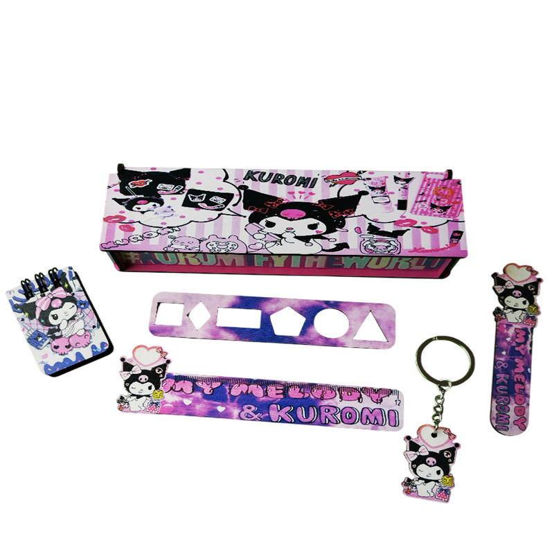 بسته لوازم تحریر طرح کرومی فانتزی کد 06 مجموعه 6 عددی