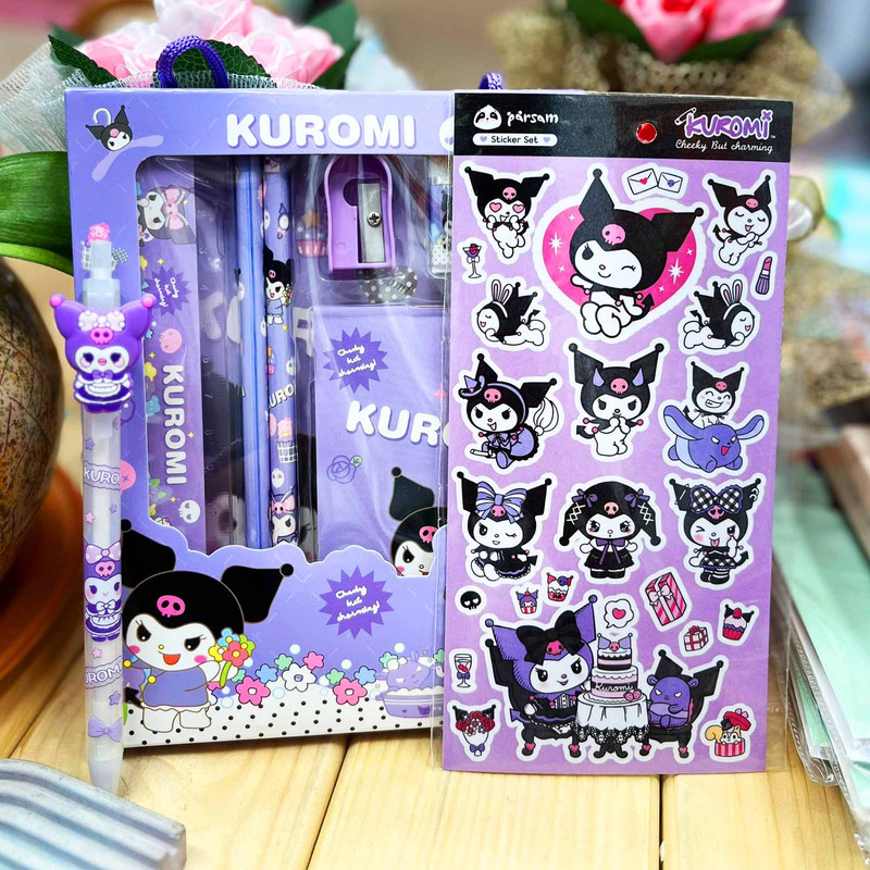 بسته لوازم تحریر مدل کرومی کد 44 مجموعه 8 عددی