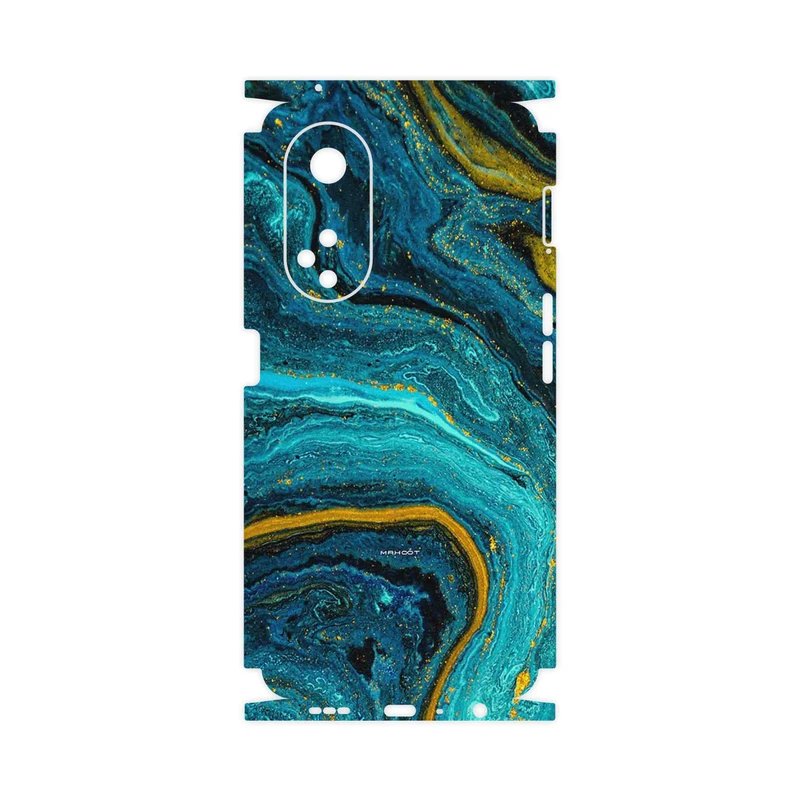 برچسب پوششی ماهوت مدل Turquoise marblewith golden streaks-FullSkin مناسب برای گوشی موبایل اپو A98