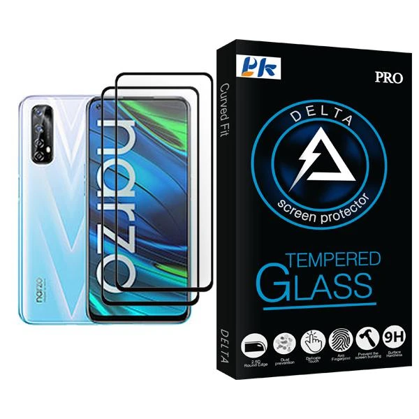 محافظ صفحه نمایش پی کی مدل Delta Glass MIX002 مناسب برای گوشی موبایل ریلمی Narzo 20 Pro بسته دو عددی