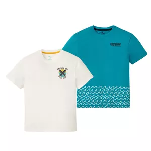 تی شرت آستین کوتاه پسرانه پیپرتس مدل پنبه ای کد 8111780 مجموعه 2 عددی