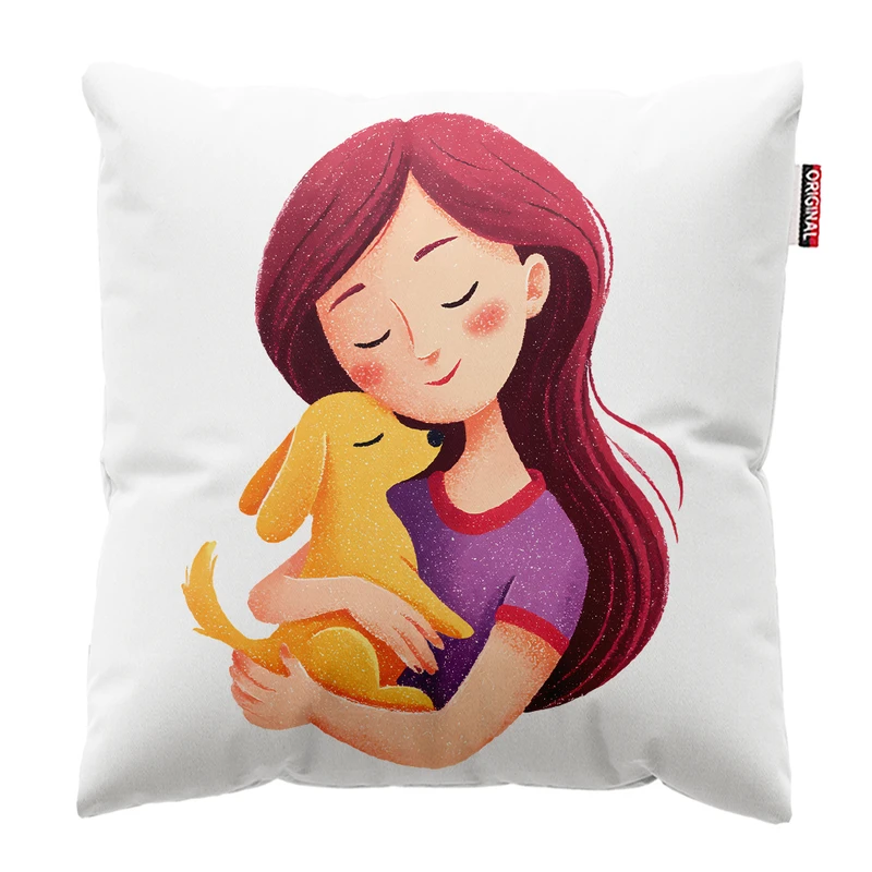 کوسن پاد آفرین مدل سگ کیوت بامزه فانتزی کد PK301665 سایز 30*30 سانتی متر