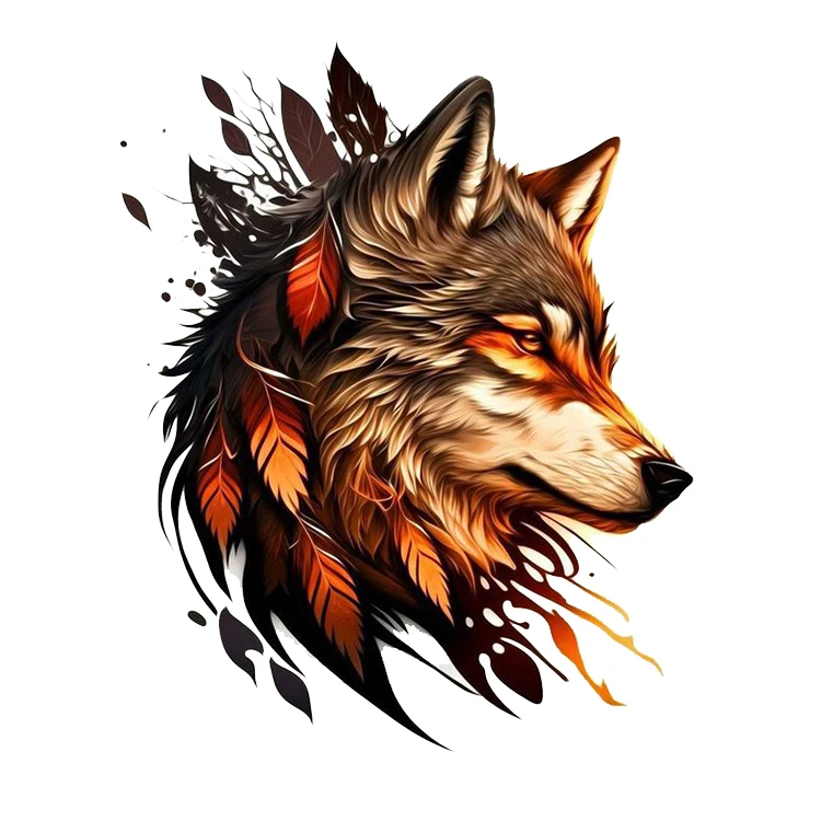 استیکر پارچه و لباس پاد آفرین مدل گرگ کد 18