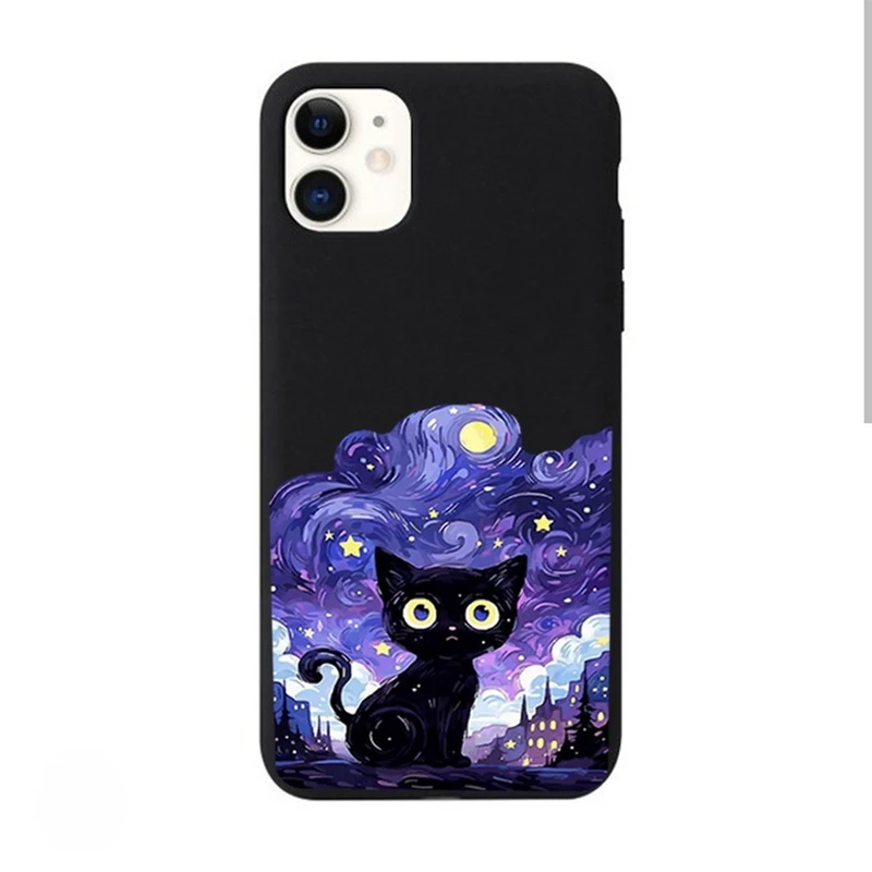 کاور طرح Purple Cat مناسب برای گوشی موبایل اپل IPhone 12 Mini