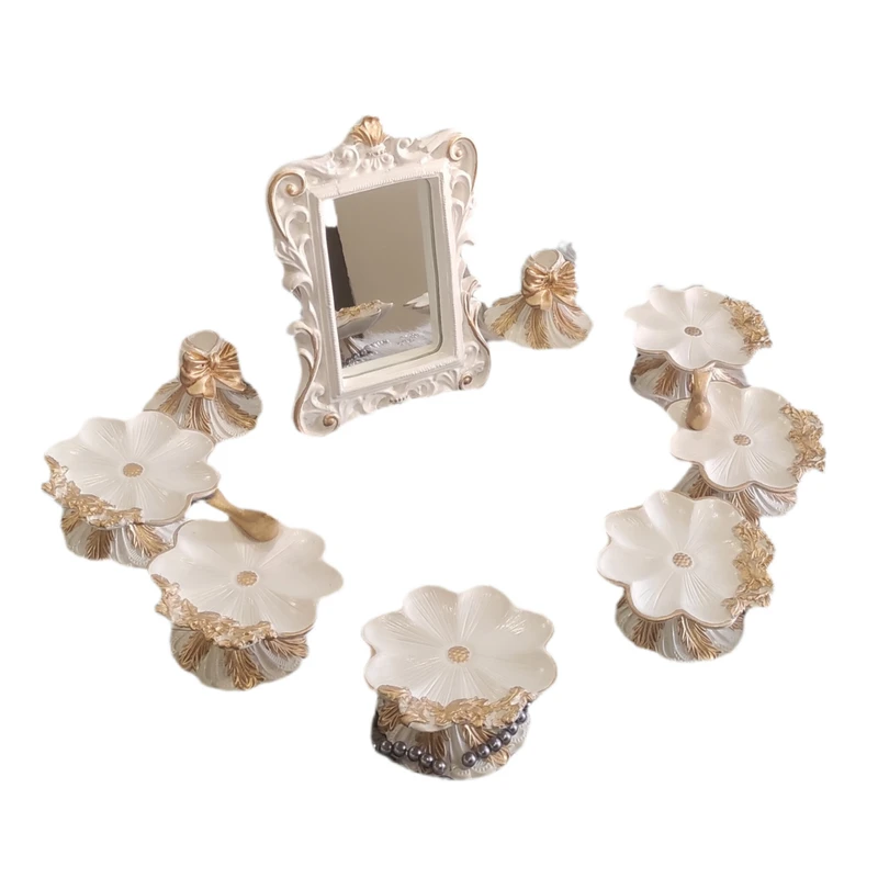 مجموعه ظروف هفت سین 9 پارچه مدل گل هشت پر ۰۰۱