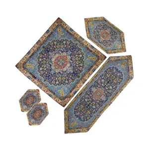 ست 5 تکه رومیزی ترمه طرح چهلستون