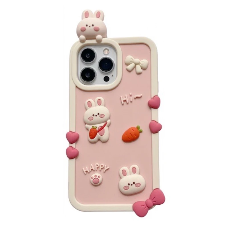 کاور طرح خرگوش عروسکی مدل RABBIT مناسب برای گوشی موبایل اپل iPhone 16 Pro Max