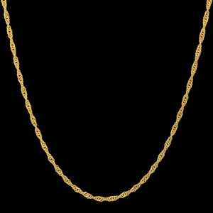 تخفیف زنجیر بافت طلا 18 عیار زنانه شید گلد مدل دیسکو