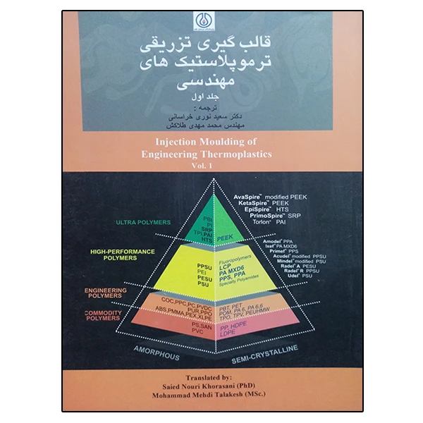 کتاب قالب گیری تزریقی ترموپلاستیک های مهندسی اثر جمعی از نویسندگان انتشارات پژوهشگاه صنعت نفت جلد 1
