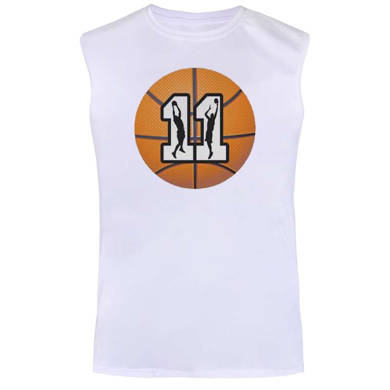 تاپ مردانه مدل بسکتبال  کد BA501  رنگ سفید