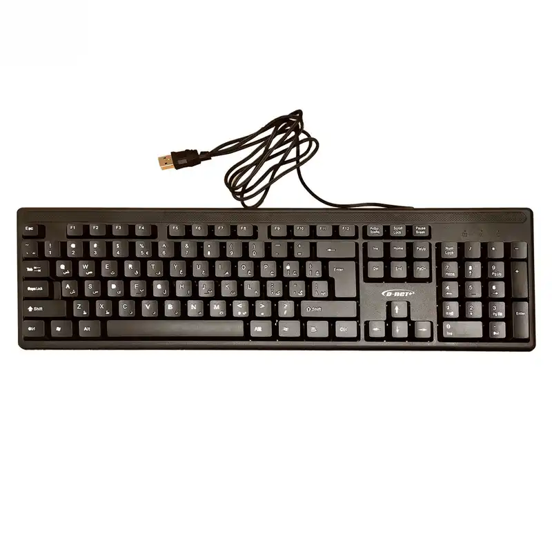 کیبورد و موس دی-نت مدل Simple 1101 با حروف فارسی