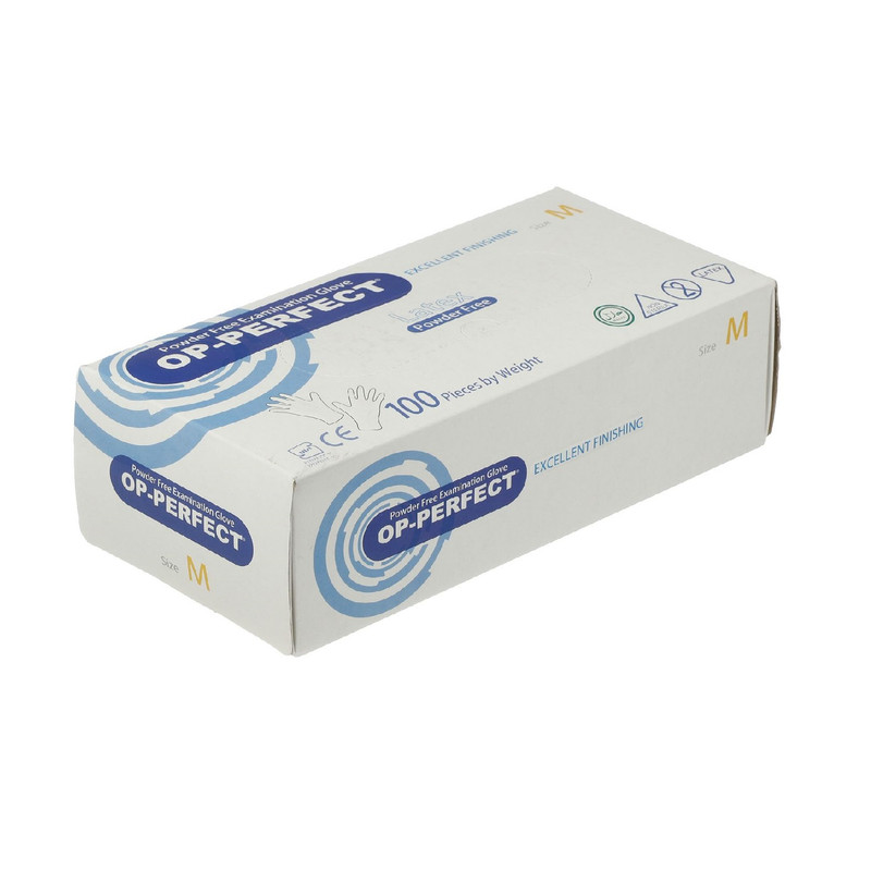 دستکش لاتکس اوپی پرفکت مدل 01M سایز مدیوم بسته 10 عددی