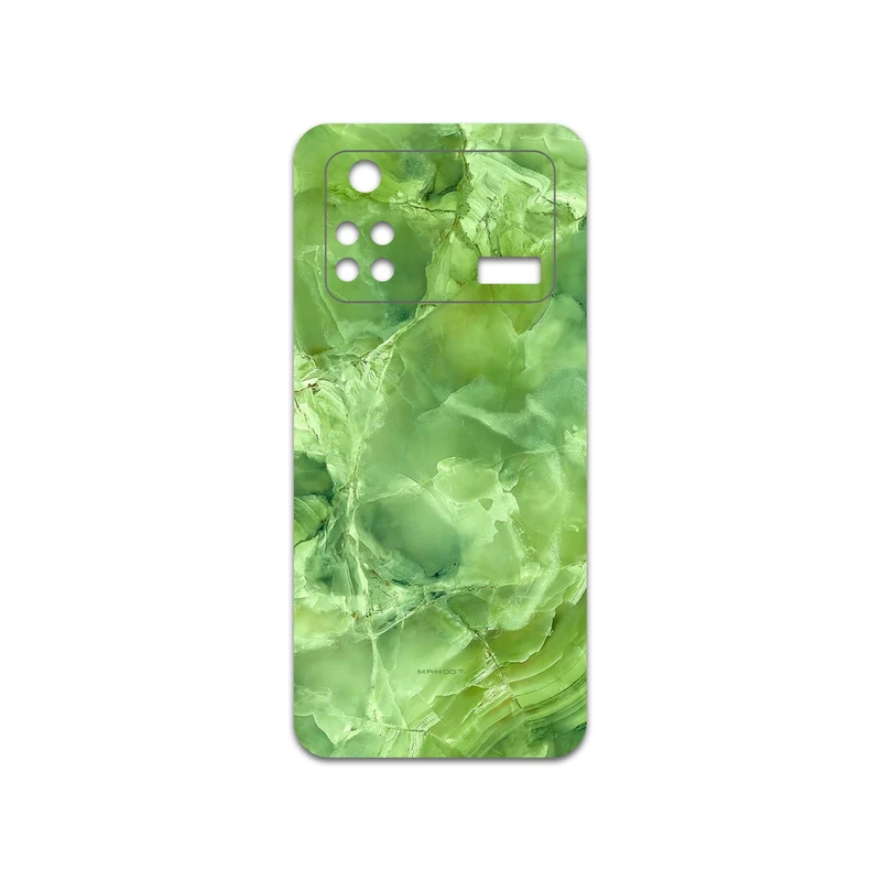 برچسب پوششی ماهوت مدل Green-Crystal-Marble مناسب برای گوشی موبایل شیائومی Poco M4 Pro 4G