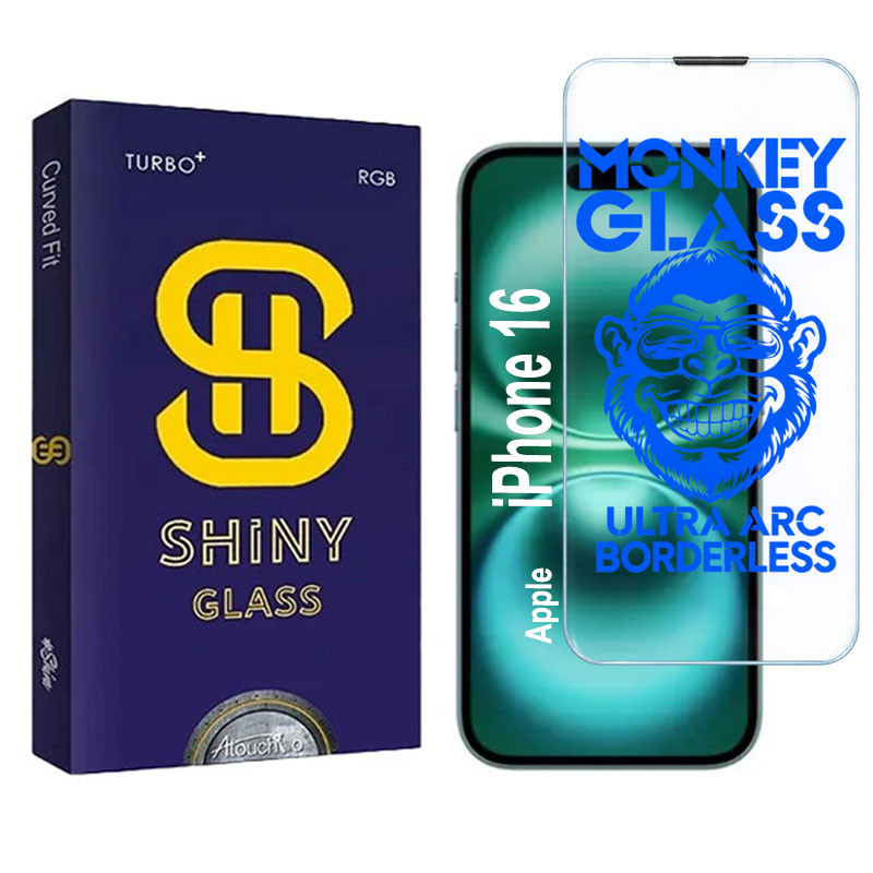 محافظ صفحه نمایش بدون حاشیه آتوچبو مدل Monkey-AT مناسب برای گوشی موبایل اپل iPhone 16 