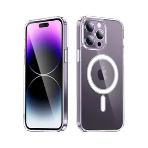 Mag safe transparent model cover suitable for Apple iPhone 12PRO mobile phone