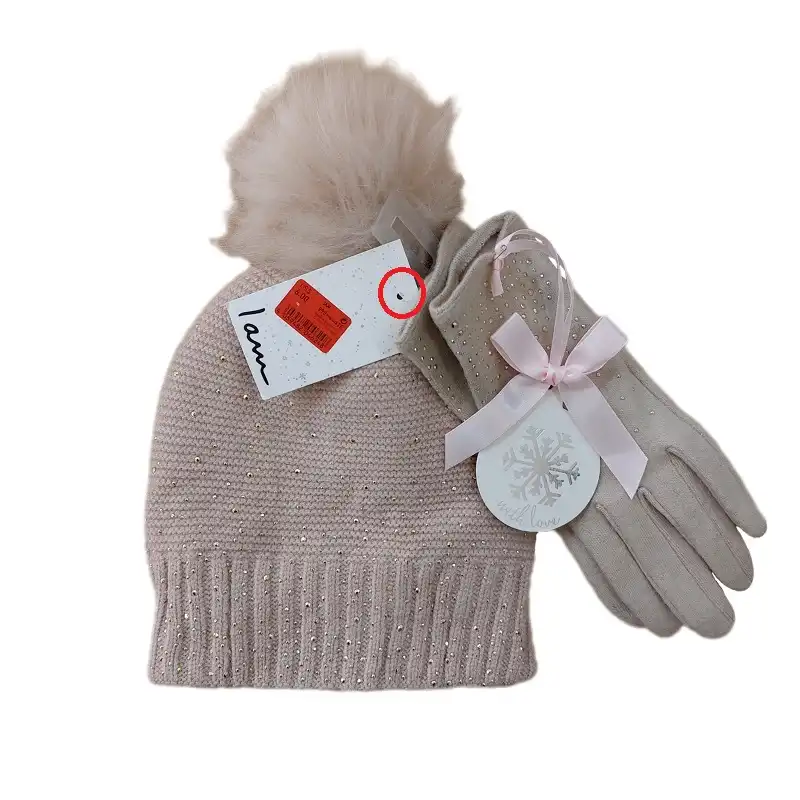 ست کلاه و دستکش  بافتنی زنانه آی ام مدل 6600