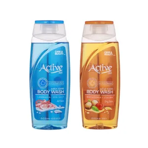 شامپو بدن اکتیو مدل A02 با رایحه دریا مناسب برای انواع پوست حجم 400 میلی لیتر مجموعه 2 عددی