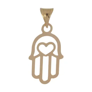 آویز گردنبند طلا 18 عیار زنانه قیراط طرح دست کد GH4613