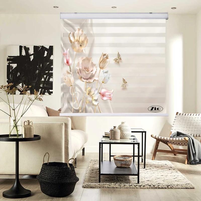 پرده زبرا زیو کد 3D1153 سایز 150x200 سانتی متر