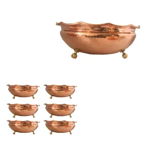 آجیل خوری مسی کد ZN035 مجموعه 7عددی