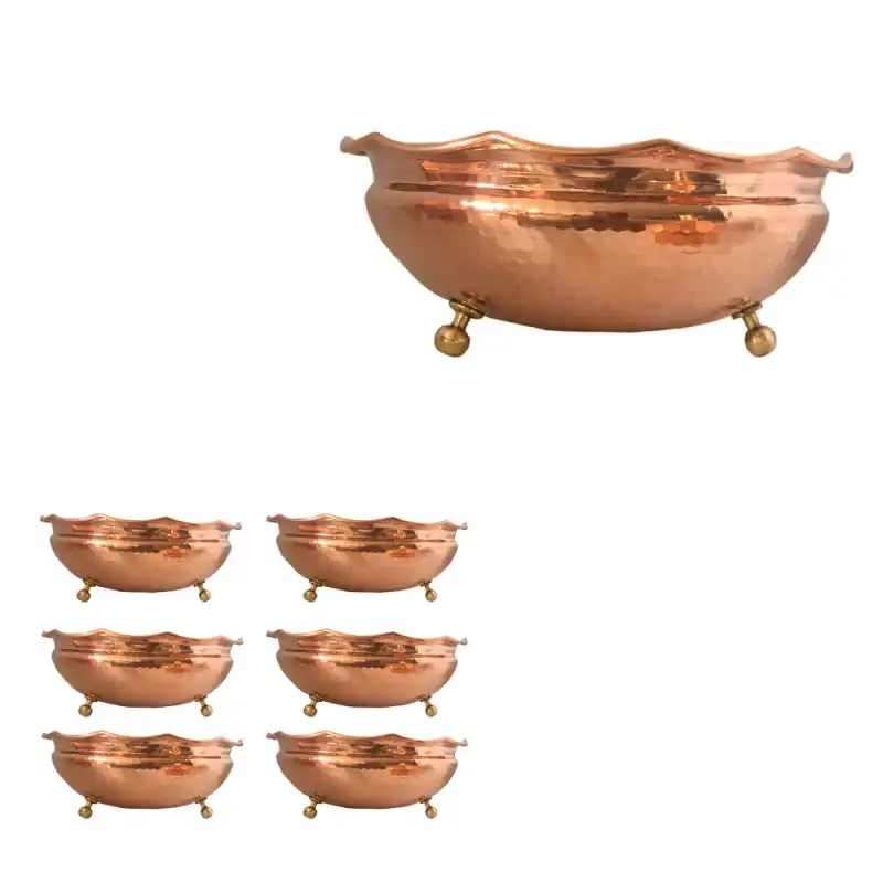 آجیل خوری مسی کد ZN035 مجموعه 7عددی