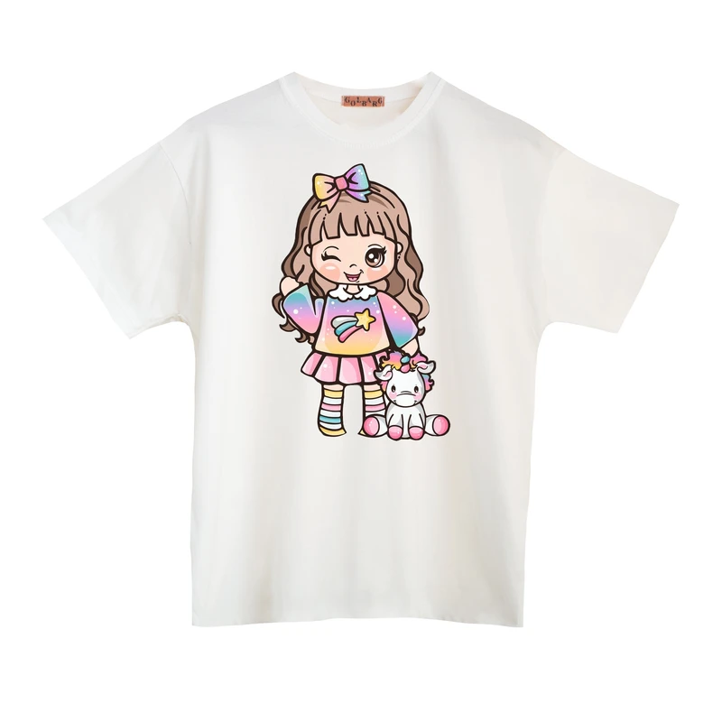 تی شرت آستین کوتاه دخترانه مدل دختر