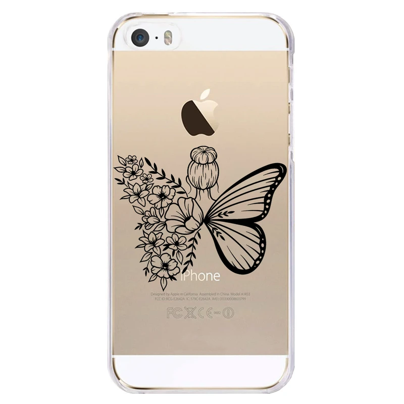 کاور مگافون طرح دختر پروانه ای مدل C53-B مناسب برای گوشی موبایل اپل iPhone 5 / 5S / SE
