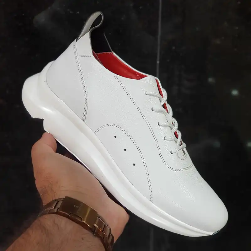 کفش روزمره زنانه مدل چرم طبیعی کد 00166t.k رنگ سفید