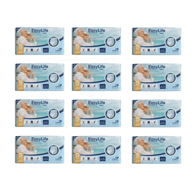 پوشینه بزرگسال ایزی لایف کد 01 سایز کوچک مجموعه 12 عددی