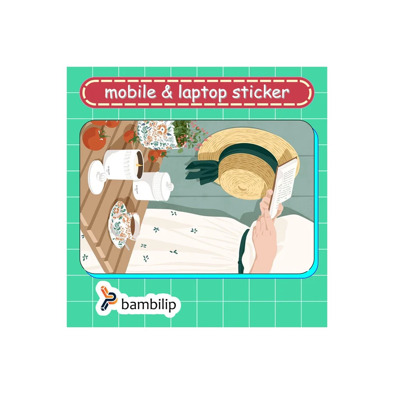 استیکر بامبیلیپ مدل کارت عابر طرح عصرونه در خانه ساحلی کد 7695857