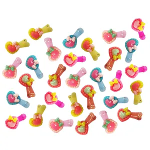 گیره مو دخترانه مدل قلب پاپیون دار مجموعه 30 عددی