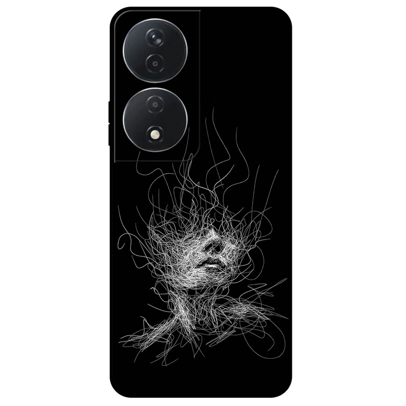  کاور مگافون طرح اسکچ صورت مدل 7423 مناسب برای گوشی موبایل آنر X7B
