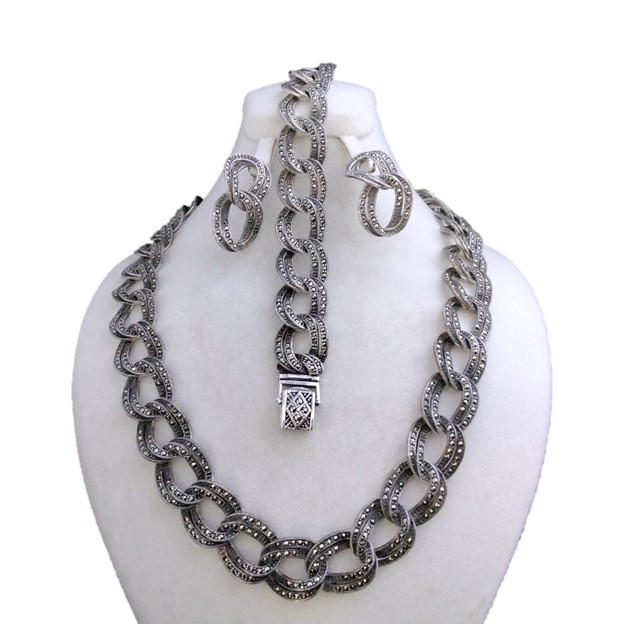 نیم ست نقره زنانه مدل  glsr-903