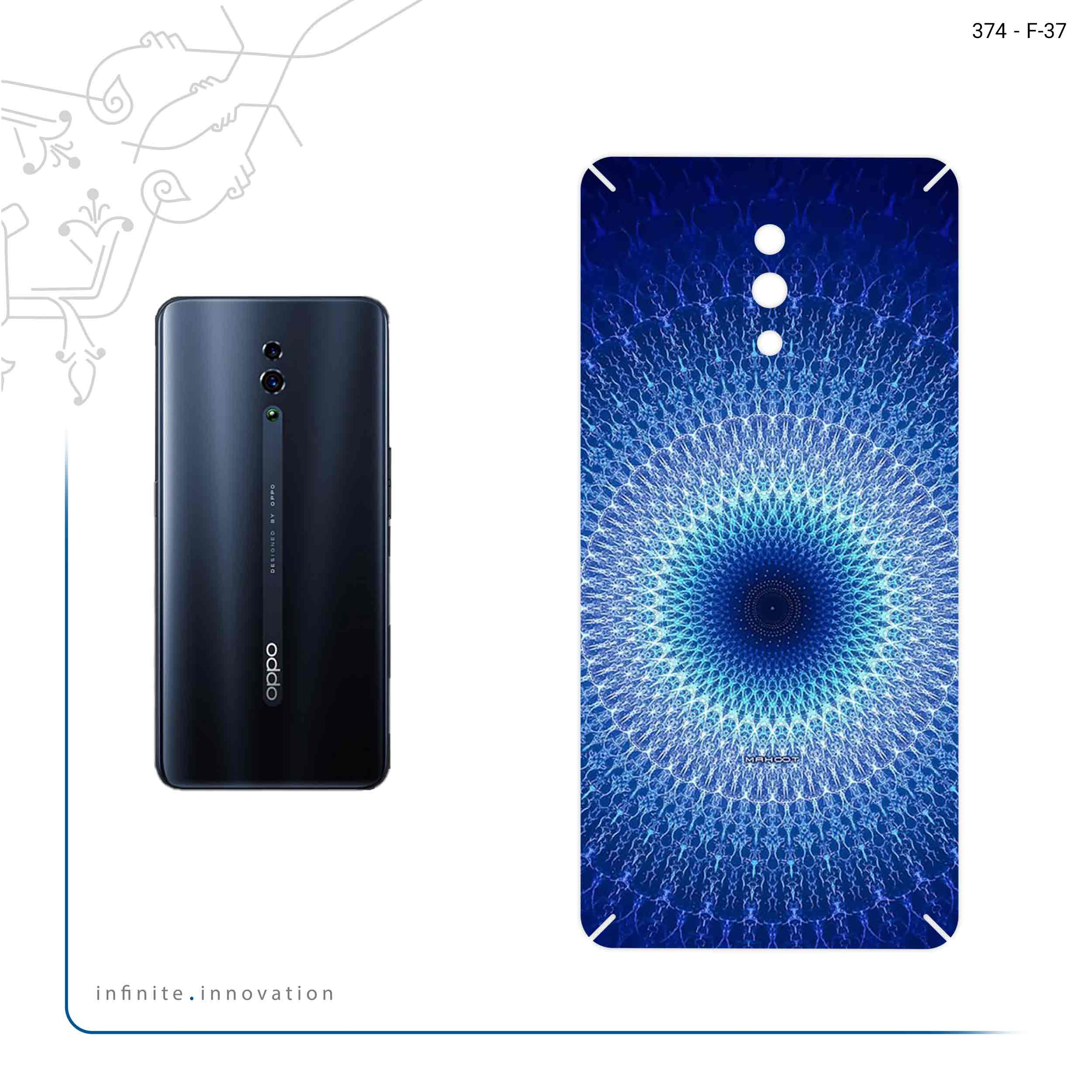 برچسب پوششی ماهوت مدل Mandala Design 3 مناسب برای گوشی موبایل اپو Reno
