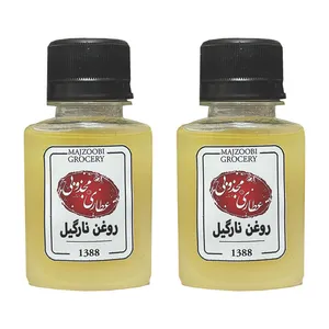روغن نارگیل عطاری مجذوبی مدل 008 وزن 120 گرم بسته 2 عددی
