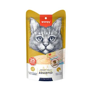 تشویقی گربه ونپی مدل بستنی 8 طعم وزن 350 گرم بسته 25 عددی