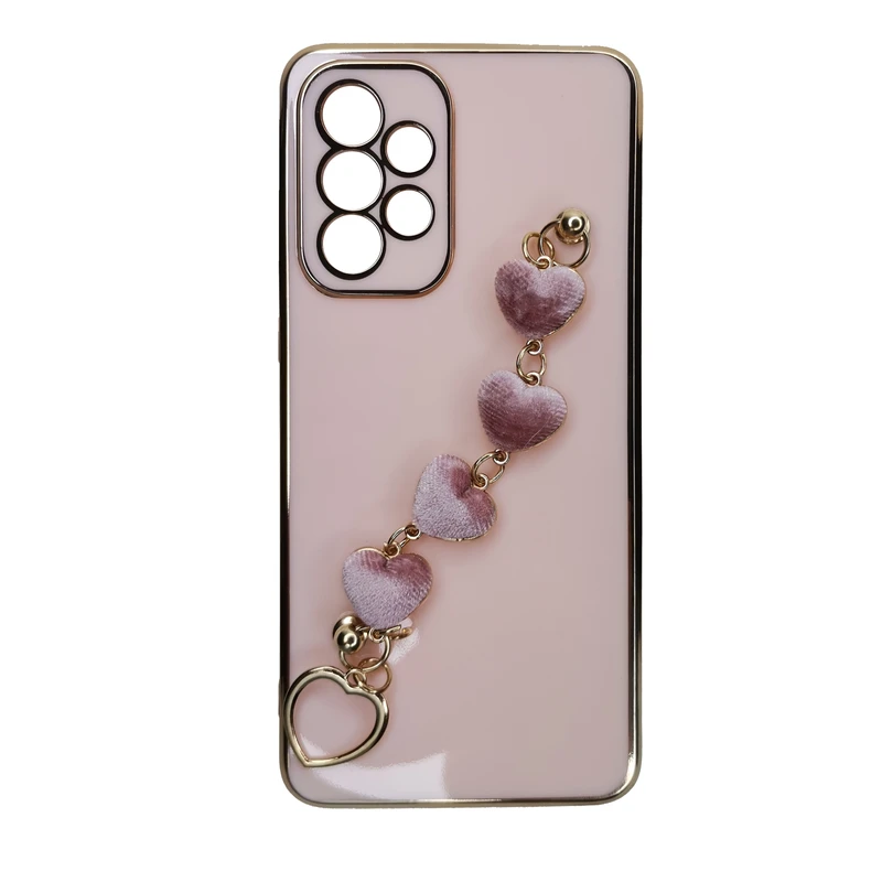  کاور طرح قلب مخملی مدل آویزدار مناسب برای گوشی موبایل سامسونگ Galaxy A33