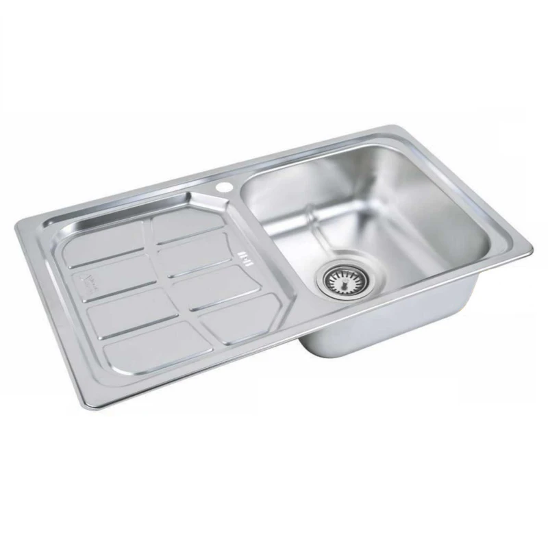 سینک ظرفشویی استیل توکار یک لگنه نگین الماس مدل SA41