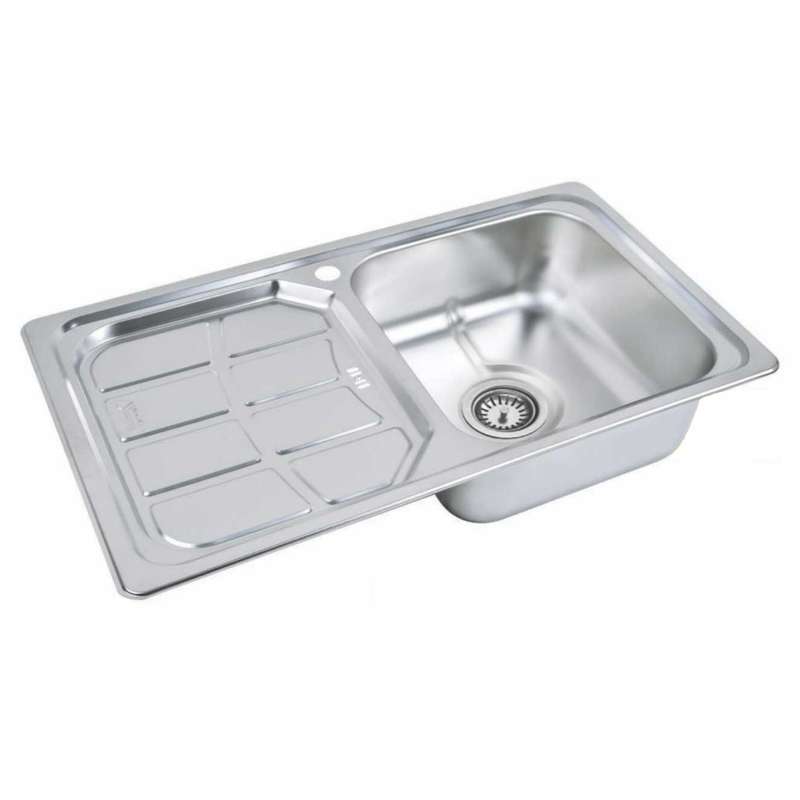 سینک ظرفشویی استیل توکار یک لگنه نگین الماس مدل SA41