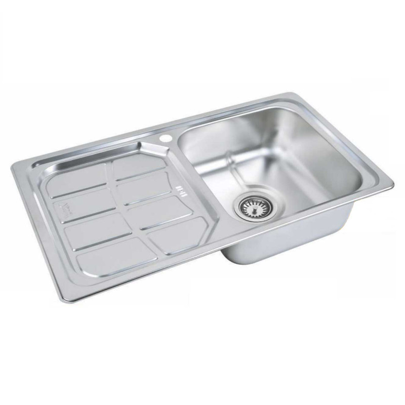 سینک ظرفشویی استیل توکار یک لگنه نگین الماس مدل SA41