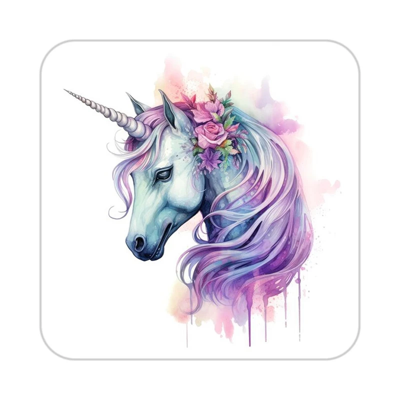 زیر لیوانی کاکتی طرح اسب تک شاخ و یونیکورن مدل mp33402