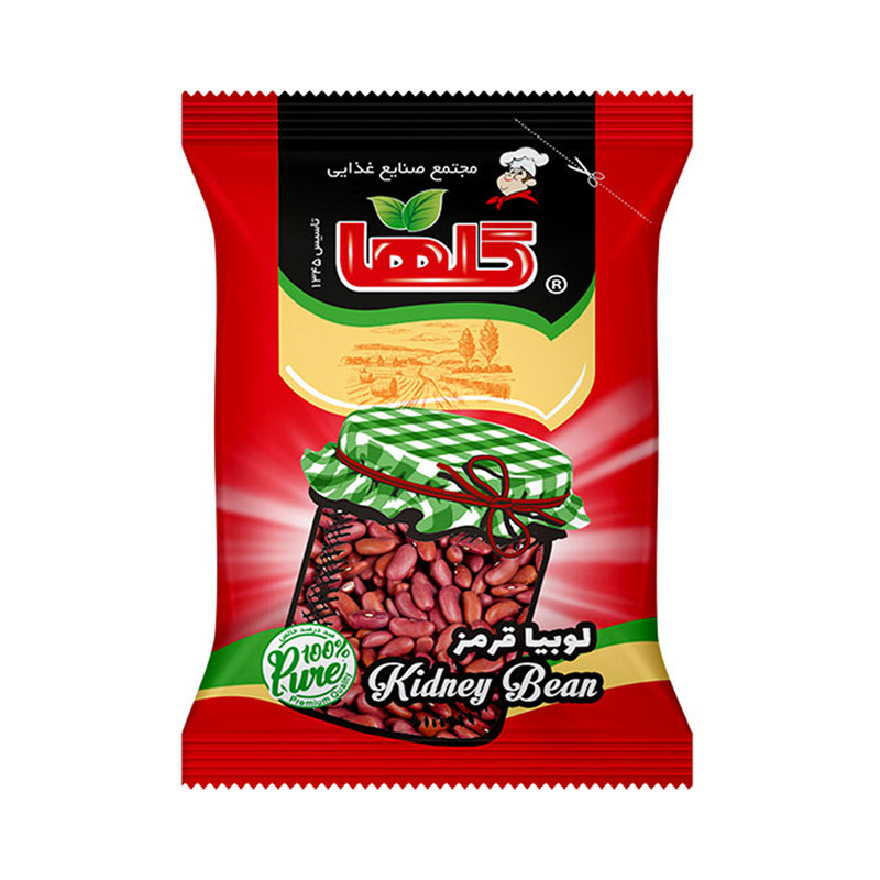 لوبیا قرمز و لوبیا چیتی گلها - 400 گرم بسته 2 عددی