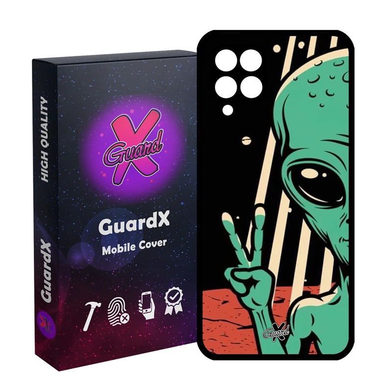 کاور گارد ایکس طرح Alien مدل Glass10499 مناسب برای گوشی موبایل سامسونگ Galaxy A12/M12/F12