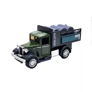 ماشین بازی مدل فلزی کامیون عقبکش حمل بشکه 