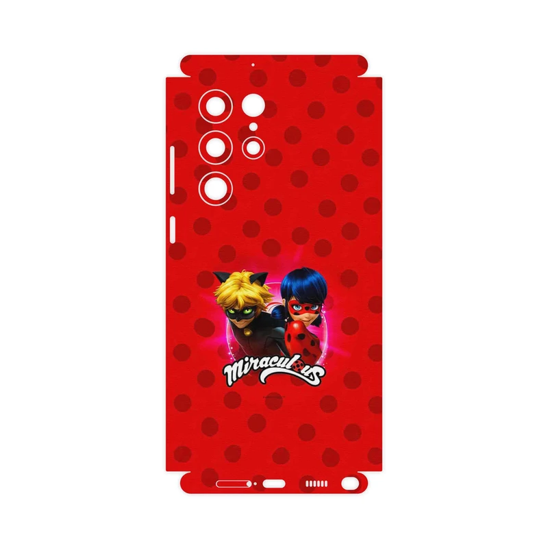 برچسب پوششی ماهوت مدل Ladybug and Cat Noir-FullSkin مناسب برای گوشی موبایل سامسونگ Galaxy S22 Ultra 5G