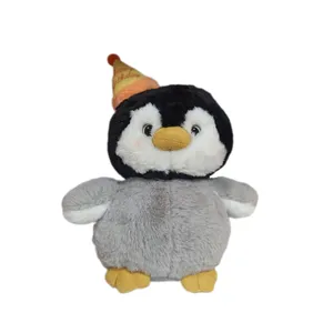 عروسک مدل پنگوئن کلاه بوقی تولدی ارتفاع 30 سانتی متر